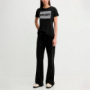 Camiseta Box Rhinestone Logo  DKNY