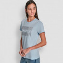 Camiseta Box Rhinestone Logo  DKNY