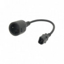 Adaptador Alimentación Iec C14 a Schuko Macho-hembra 0.3M