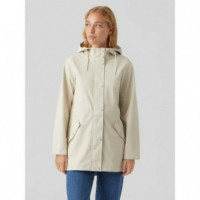 Chaquetas Mujer Chubasquero VERO MODA Malou Oatmeal
