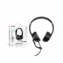 ACCETEL Auricular de Casco EP300B  Enc Microfono y con Cable Conector Tipo C Negro