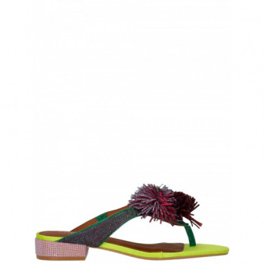 KURT GEIGER - Pom Pom T-bar Flat Sdl - 69 - 4365599209/69