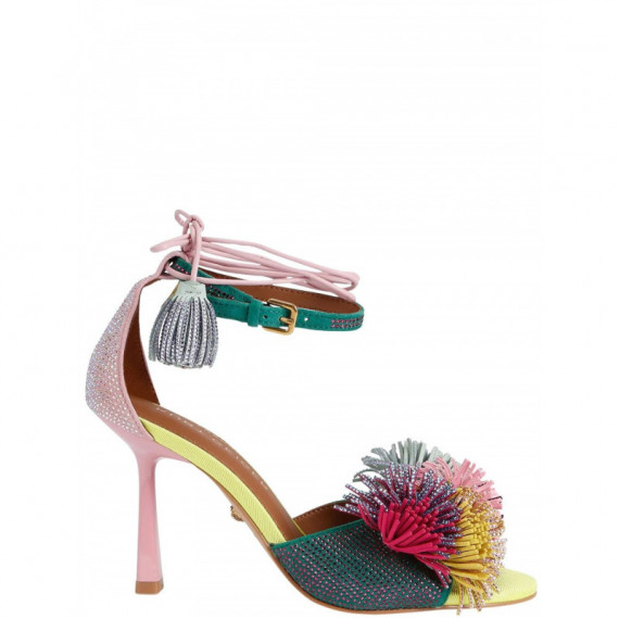 KURT GEIGER - Pom Pom Ankle Tie Sandal - 69 - 4366199209/69