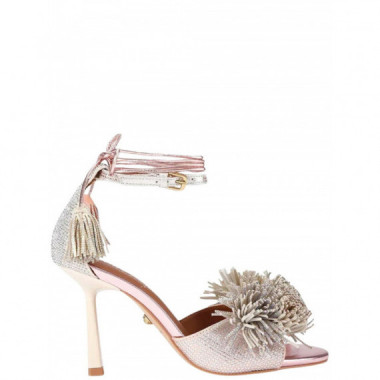 KURT GEIGER - Pom Pom Ankle Tie Sandal - 65 - 4366165209/65