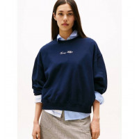 Classic Script Terry Sweatshirt Dark Nig  TOMMY HILFIGER