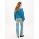 Padded Flag Quilted Jacket Cyclone Haze  TOMMY HILFIGER