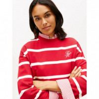 Th Script Mdrn Terry Swtshrt Primary Red  TOMMY HILFIGER