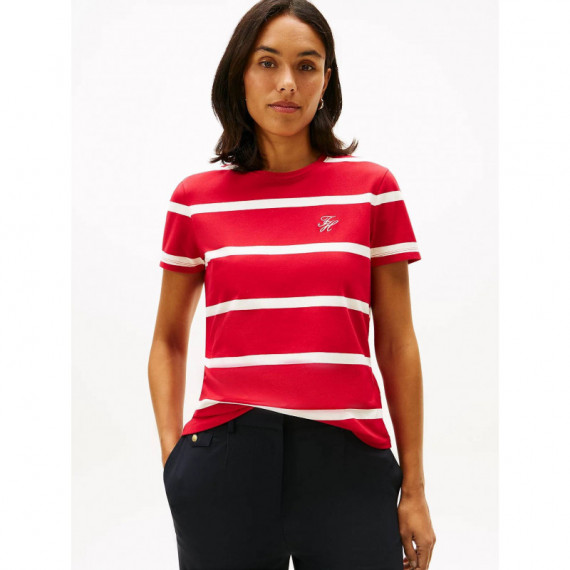 Th Script Reg C-nk Ss Tee Primary Red /  TOMMY HILFIGER