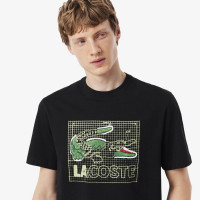 Tee-shirts Noir  LACOSTE