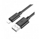 HOCO Cable Datos Lightning a USB 1MTR 2.4A Negro X88
