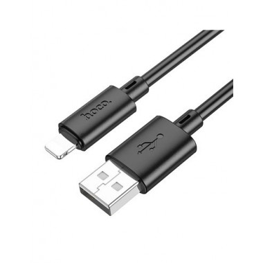 HOCO Cable Datos Lightning a USB 1MTR 2.4A Negro X88