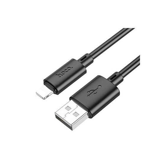 HOCO Cable Datos Lightning a USB 1MTR 2.4A Negro X88
