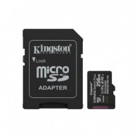 Memoria Micro Sd 256GB KINGSTON Xc C10 100MB/S + Adaptador Sd