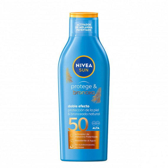 NIVEA Loción Solar Fp 50 Protege y Broncea, 200ML