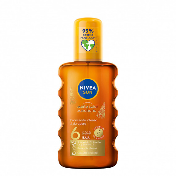 NIVEA Aceite Solar en Spray Fp 6, 200ML