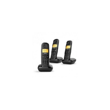 Telefono Inalambrico Siemens GIGASET A170 Trio Dect Negro L36852-H2802-D211