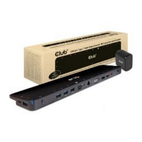 Docking Station Club 3D 15 En 1 USB-C, PD 65W, Múltiples Puertos, Negro (CSV-1564W65)