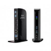 Docking Station CLUB 3D 4K 60HZ 6XUSB-A/1XUSB-B/2XDP/1XRJ45/3.5MM Negro (CSV-1460)
