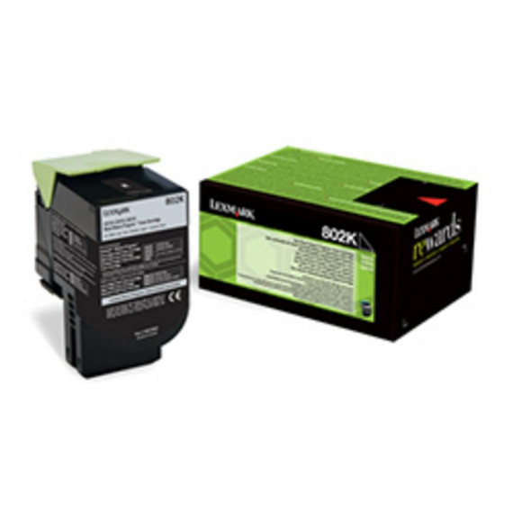 Toner Lexmark Láser 802K Negro 1000 Páginas (80C20K0)