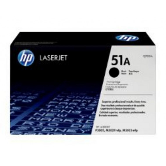 Toner HP LaserJet 51A Negro 6500 Páginas (Q7551A)