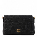 Bandolera con solapa pespunte logo