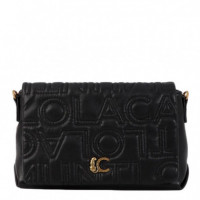 Bandolera con solapa pespunte logo