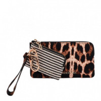 Monedero doble con colgante LC Tejido