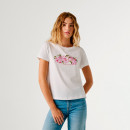 Camiseta logo floral estampado