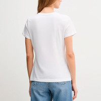 Camiseta Box Rhinestone Logo Crew Neck  DKNY