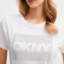 Camiseta Box Rhinestone Logo Crew Neck