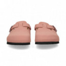 ZUECO HEBILLA BIRKIBUC ROSA