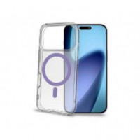 Funda Celly iPhone 17 Pro Magsafe Transparente Violeta (GELSKINMAG1151V)