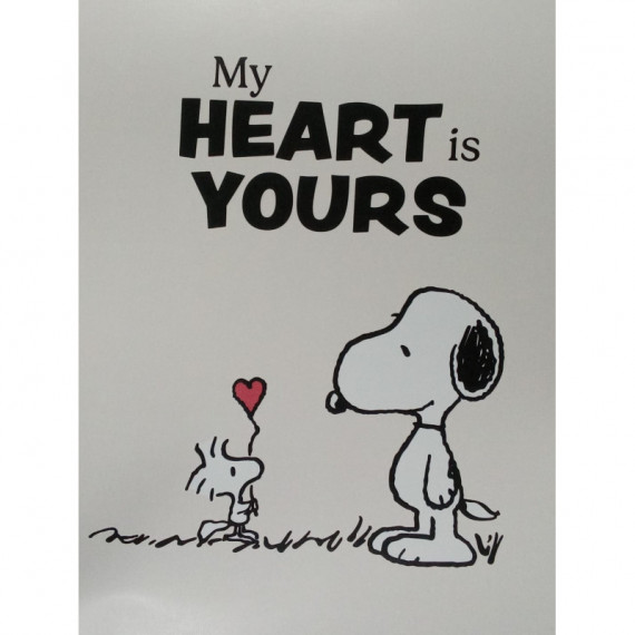Lámina Snoopy "My heart is yours"