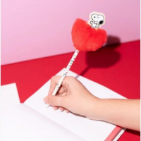 Boligrafo Snoopy con pompon San Valentin