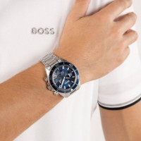 Reloj Sealiner Plateado E/azul  BOSS