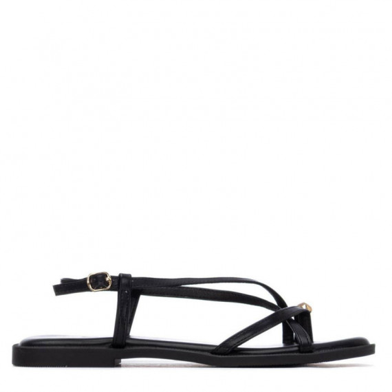 Xti Sandalia de cuña negra 145358-NEGRO