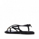 Xti Sandalia de cuña negra 145358-NEGRO