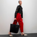 Bolso Shopper desestructurado pespuntes monograma