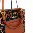 Bolso Shopper leopardo y efecto piel