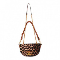 Bolso Media Luna de Leopardo y Efecto Piel  LOLA CASADEMUNT