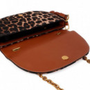 Bolso media luna de leopardo y efecto piel