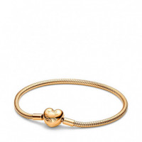 Pulsera de Cadena de Serpiente con Cierre de Corazón 563050C00