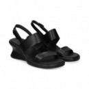 SANDALIA 2 TIRAS PIEL NEGRO