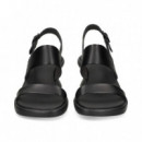 SANDALIA 2 TIRAS PIEL NEGRO