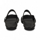 SANDALIA 2 TIRAS PIEL NEGRO
