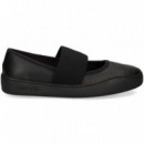 BAILARINA CON ELASTICO PIEL NEGRO