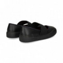 BAILARINA CON ELASTICO PIEL NEGRO