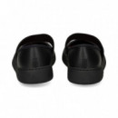 BAILARINA CON ELASTICO PIEL NEGRO