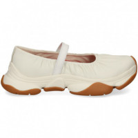 Bailarina+mercedes Piel Blanco  CAMPER