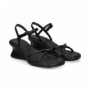 SAND.CRUZADA ACOLCHADA PIEL NEGRO